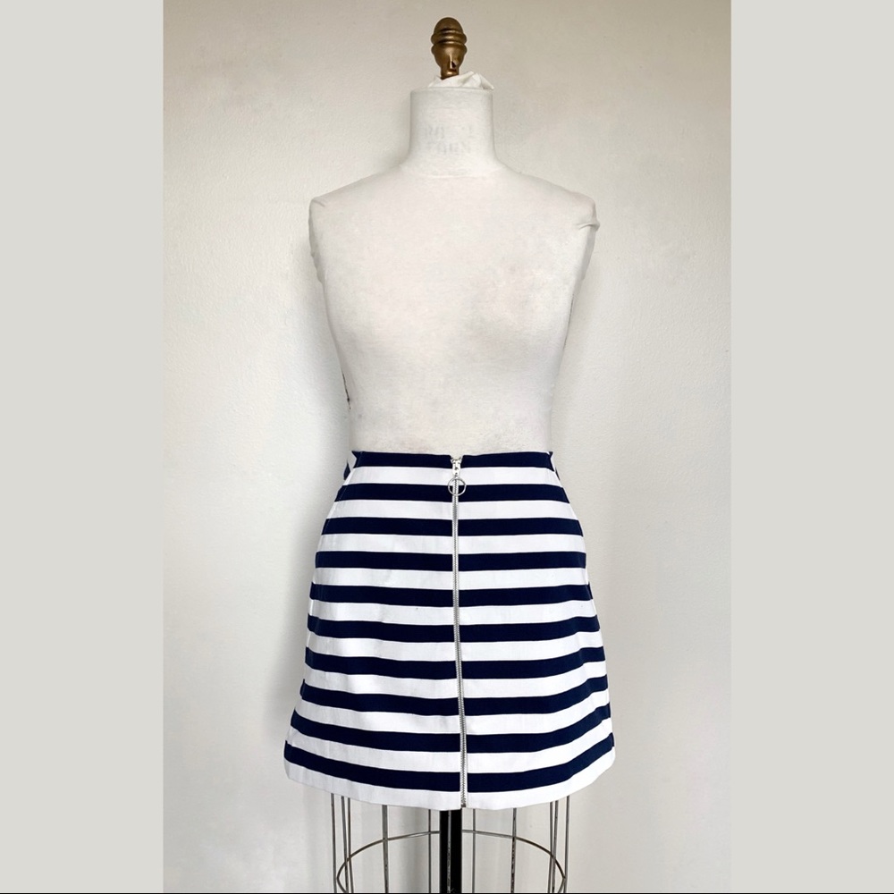 NWT Zara Nautical O Ring Zipper Skirt